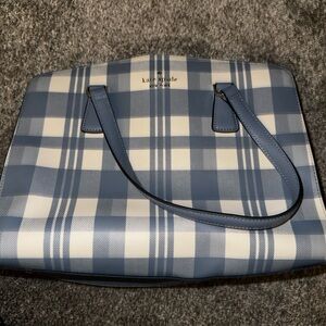 Blue and White Checkered Kate Spade